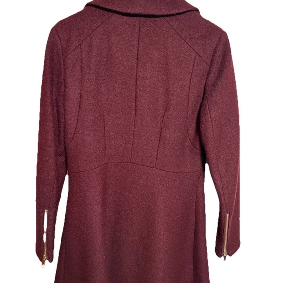 Guess Women's Double-Breasted Plum Pea Coat - Picture 5 of 9